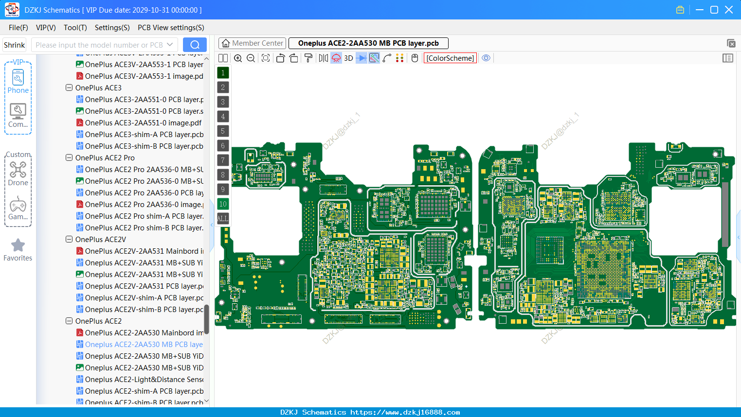 Oneplus ACE2-2AA530 MB PCB Layer